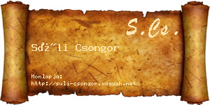Süli Csongor névjegykártya