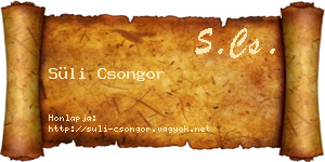 Süli Csongor névjegykártya