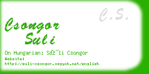 csongor suli business card